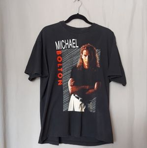 Michael Bolton 90's Vintage Black Concert Tee Shirt 1992 XL